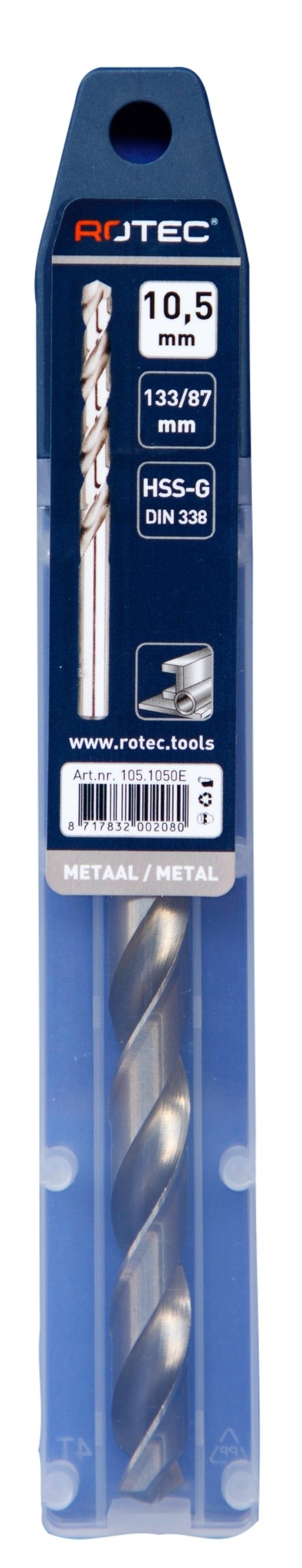 Rotec HSS-G Spiraalboor DIN338 type N  10,5 mm  1 st.