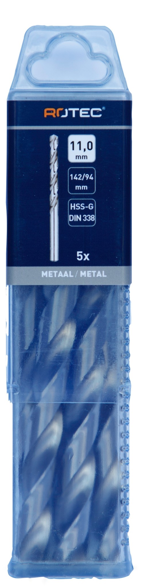 Rotec HSS-G Spiraalboor DIN338 type N 11 mm 5 st.