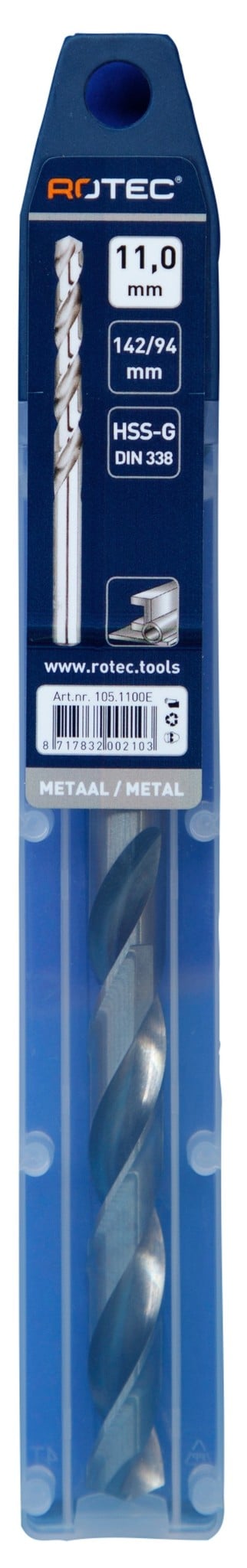Rotec HSS-G Spiraalboor DIN338 type N  11 mm  1 st.