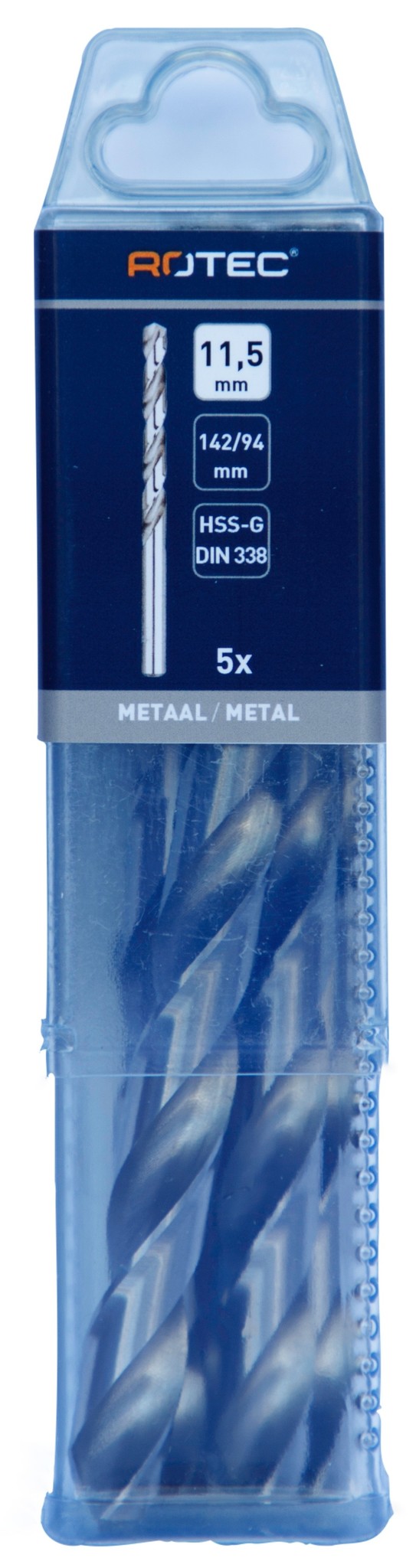 Rotec HSS-G Spiraalboor DIN338 type N  11,5 mm  5 st.