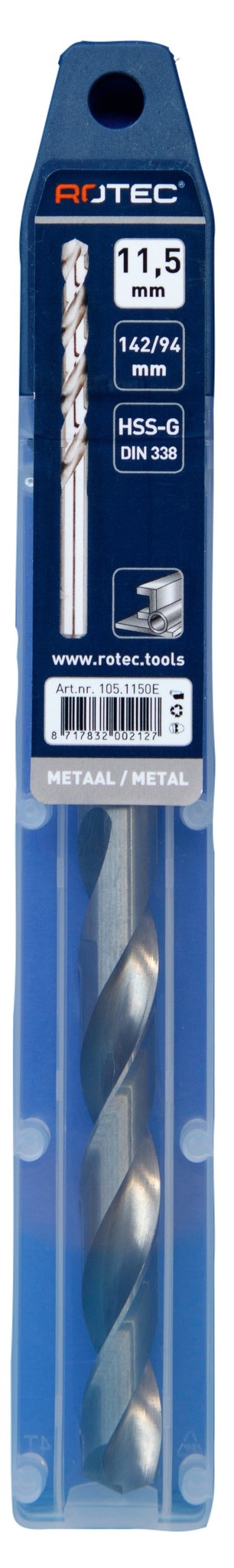 Rotec HSS-G Spiraalboor DIN338 type N  11,5 mm  1 st.