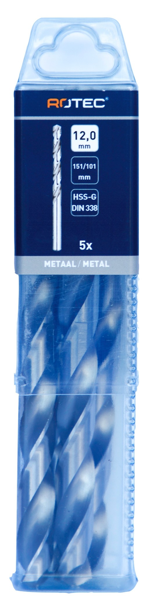 Rotec HSS-G Spiraalboor DIN338 type N  12 mm  5 st.