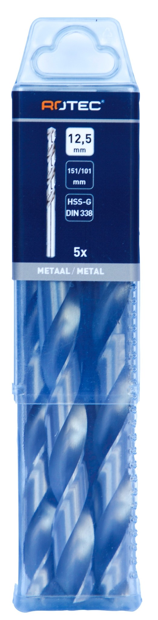 Rotec HSS-G Spiraalboor DIN338 type N  12,5 mm  5 st.