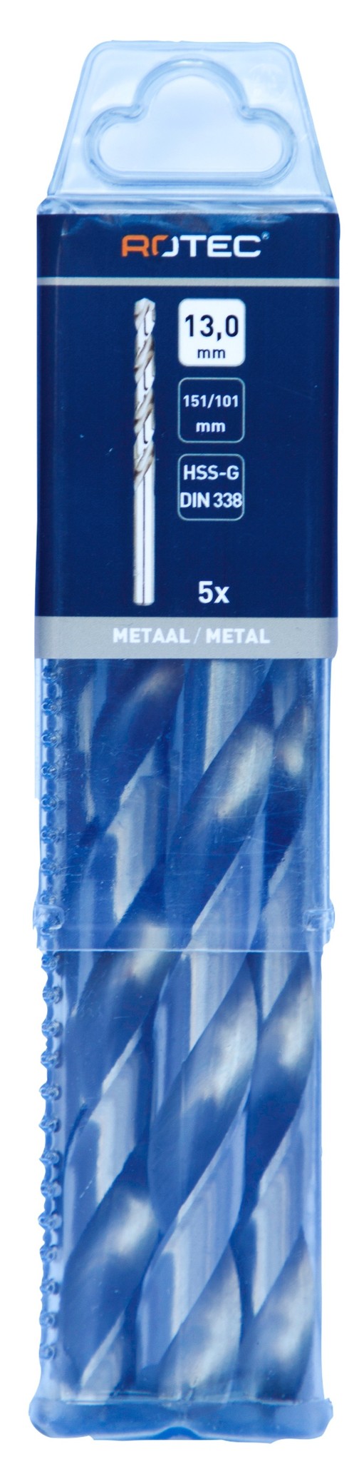 Rotec HSS-G Spiraalboor DIN338 type N 13 mm 5 st.