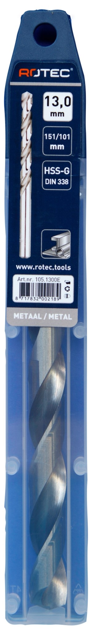 Rotec HSS-G Spiraalboor DIN338 type N 13 mm 1 st.