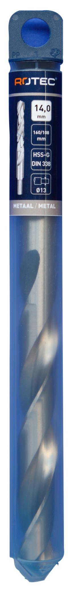 Rotec HSS-G Spiraalboor DIN338 type N  14 mm  1 st.