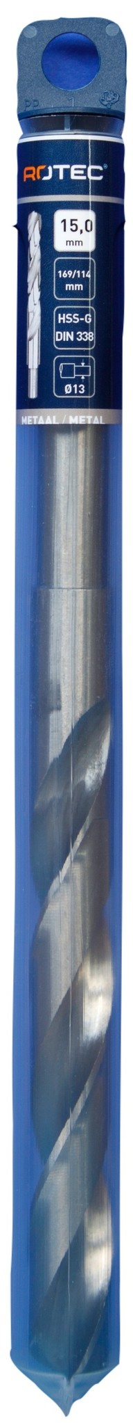Rotec HSS-G Spiraalboor DIN338 type N  15 mm  1 st.