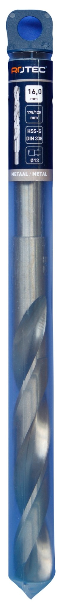 Rotec HSS-G Spiraalboor DIN338 type N  16 mm  1 st.