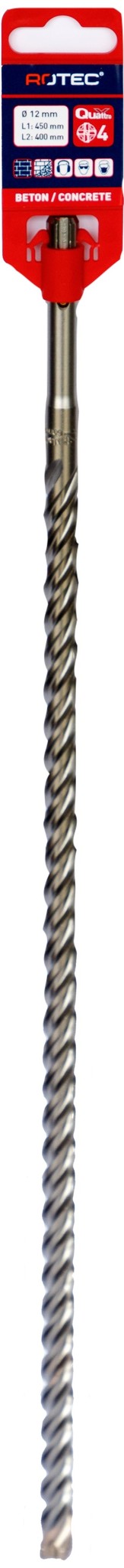 Rotec Hamerboor SDS plus Quattro-X  12,0x400/450