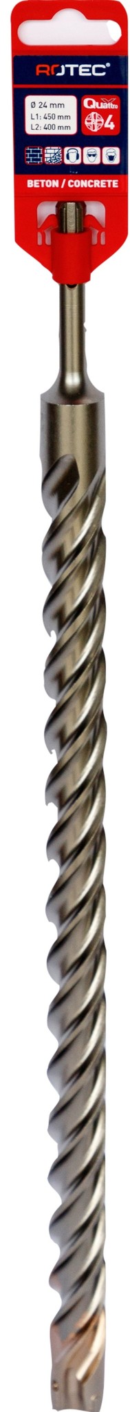 Rotec Hamerboor SDS plus Quattro-X 24,0x400/450