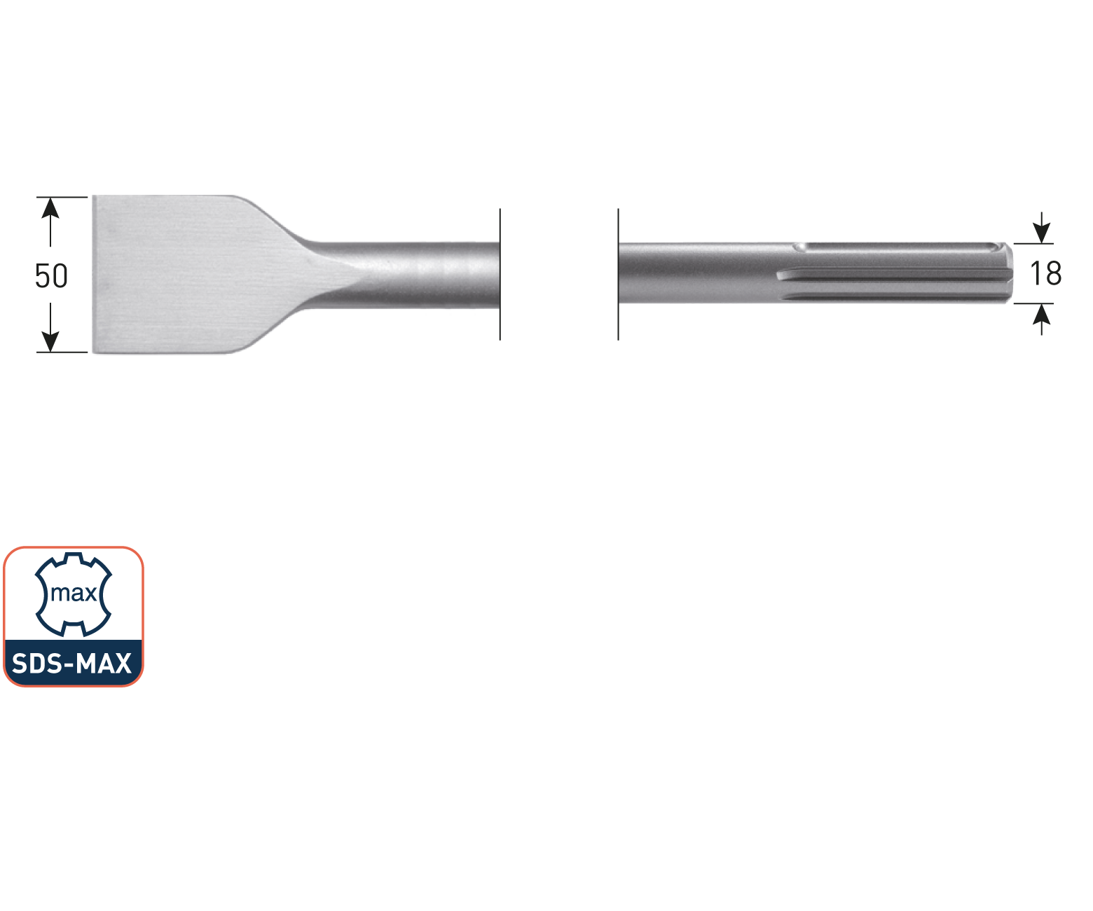 SDS-max spadebeitel 50x360