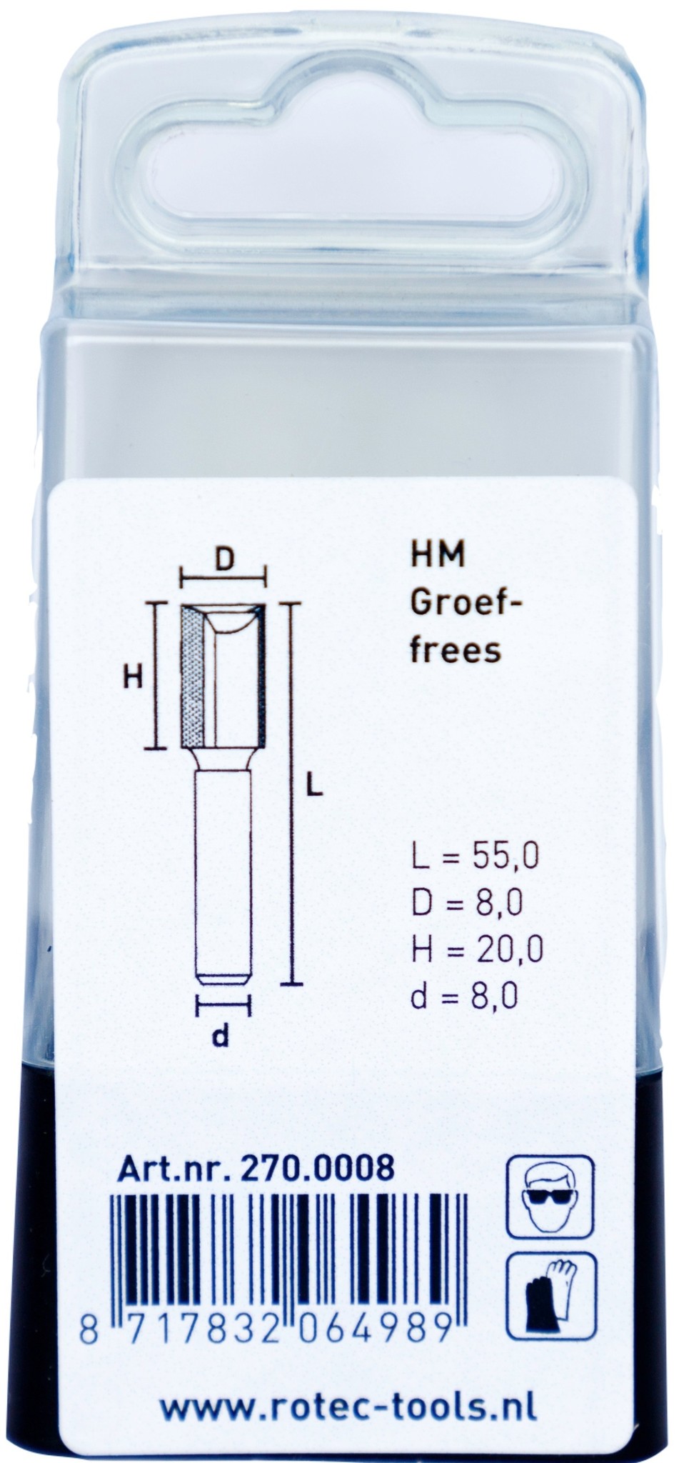 Rotec HM Groeffrees Silver Line Ø 8 mm