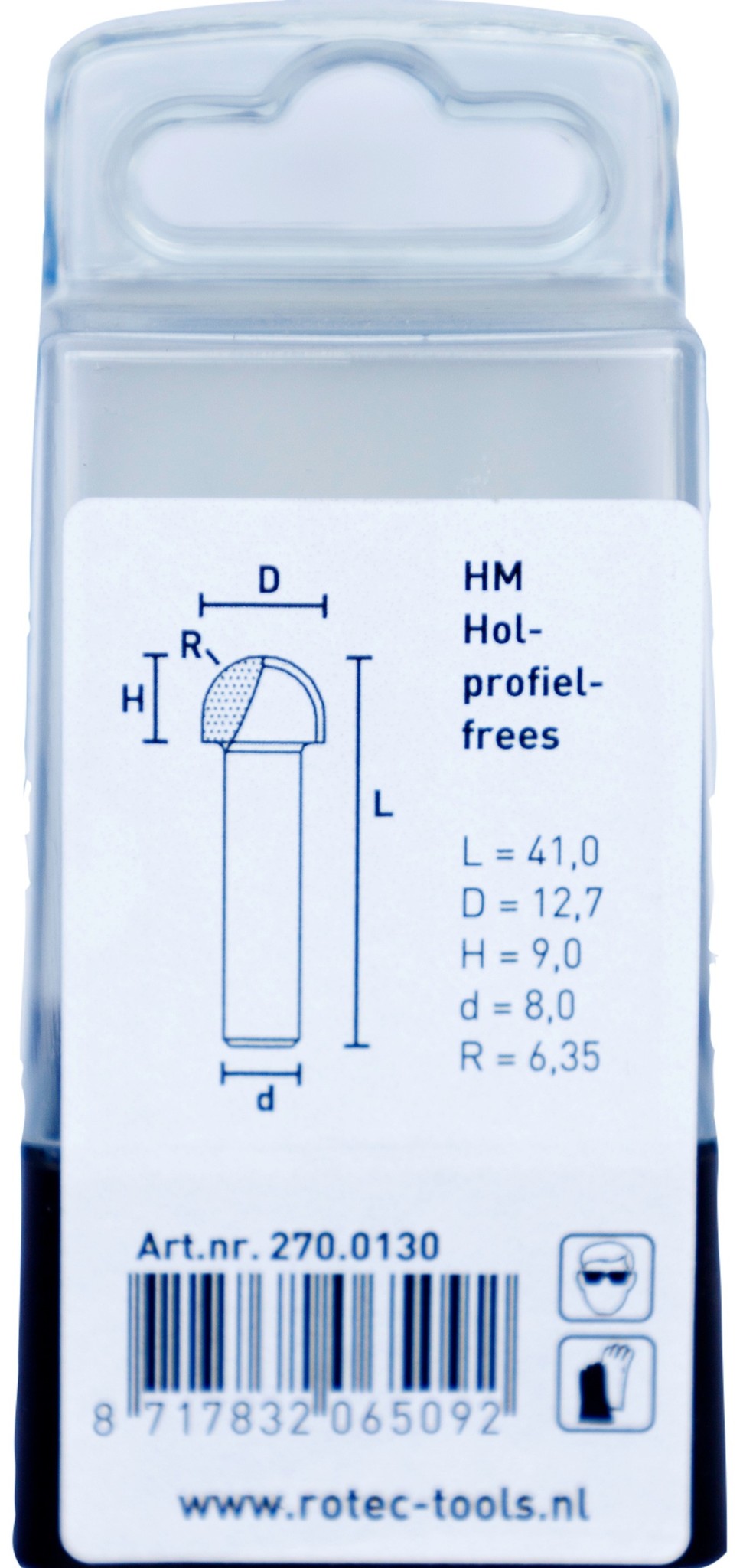 Rotec HM Holprofielfrees Silver Line d2=8 / ø12,7 mm