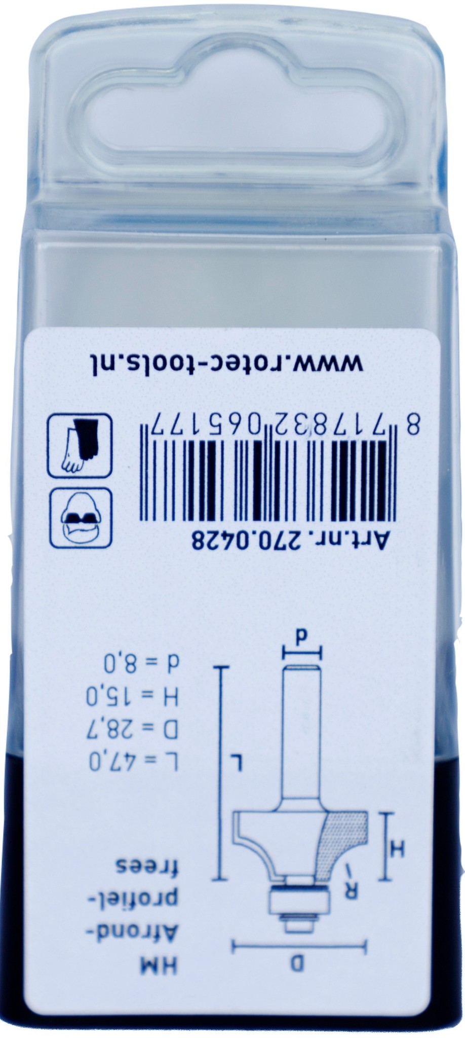 Rotec HM Afrondprofielfrees Silver Line / ø28,6 mm