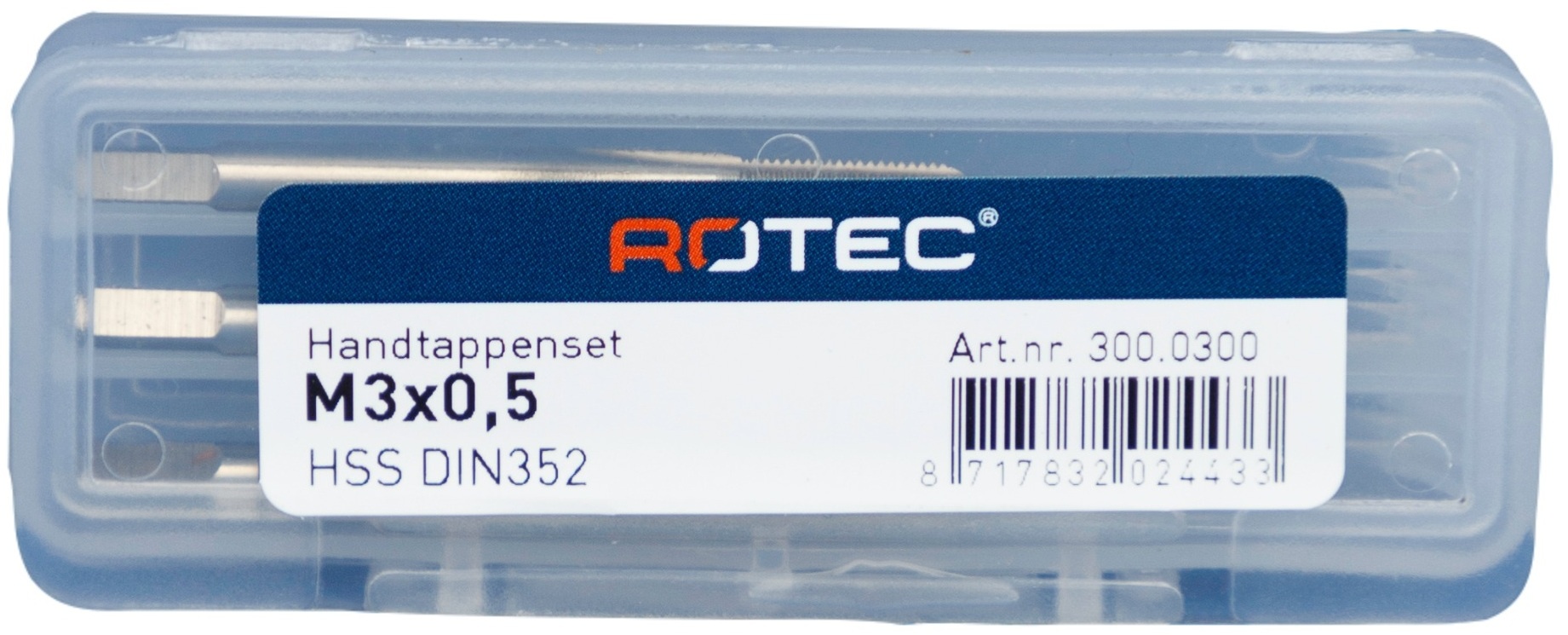Rotec HSS Handtappenset M3x0,5  3 stuks