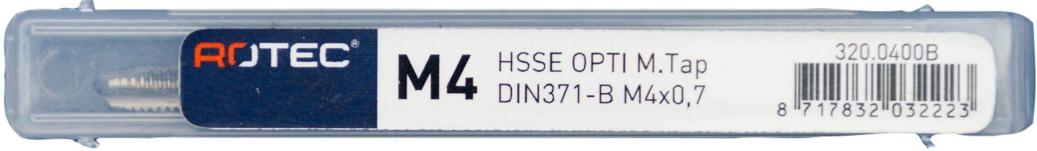Rotec Machinetap metrisch Opti-line DIN371 doorlopend M4