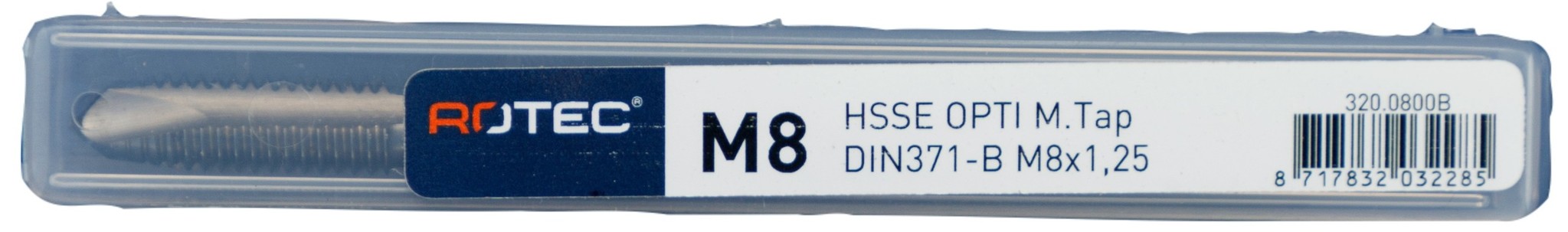 Rotec Machinetap metrisch Opti-line DIN371 doorlopend M8