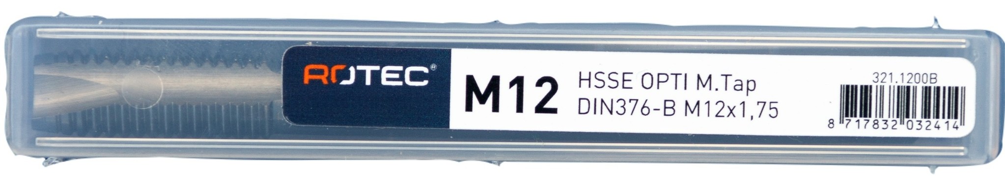 Rotec Machinetap metrisch Opti-line DIN371 doorlopend M12