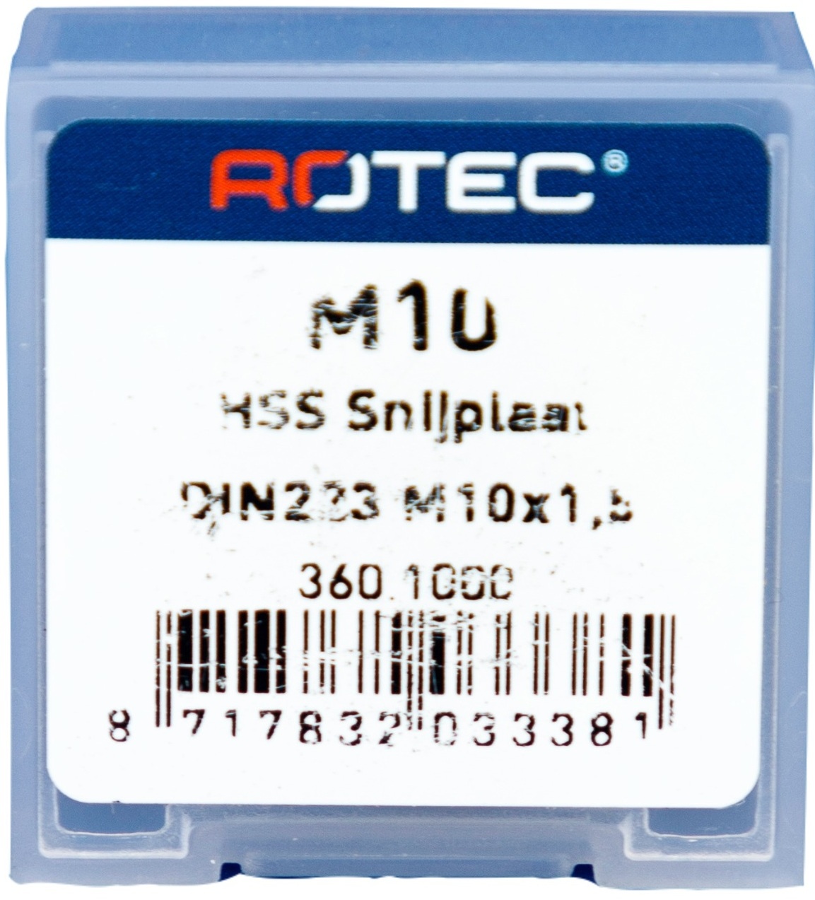 Rotec HSS Ronde snijplaat M10