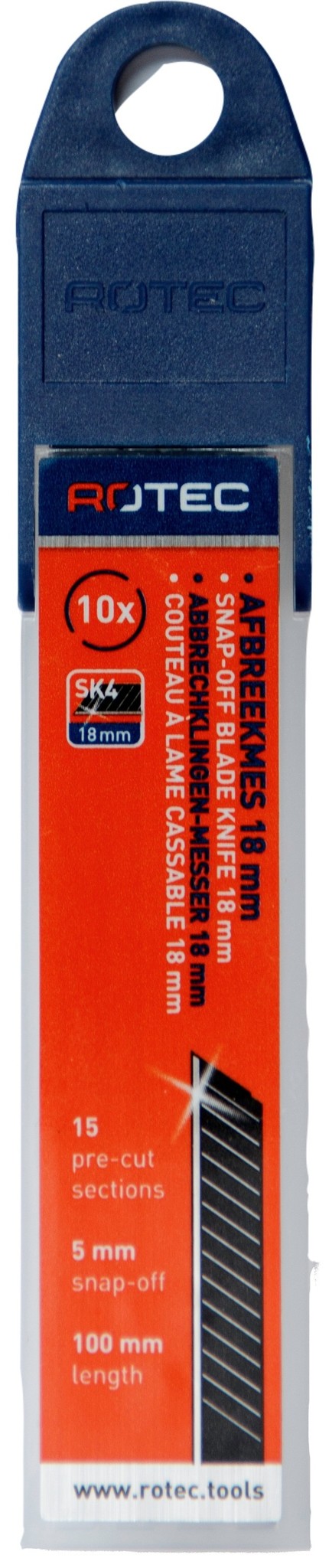 Rotec reserve afbreekmes 18x0,5 [10]