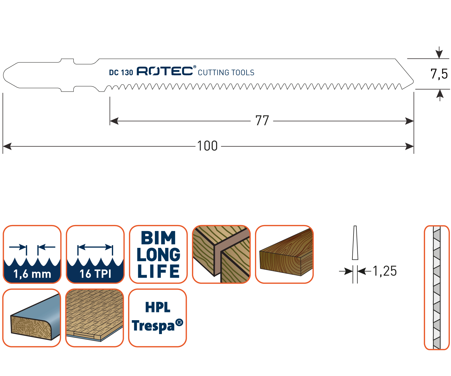 Decoupeerzaagblad DC130 / T101AIF set 5 stuks