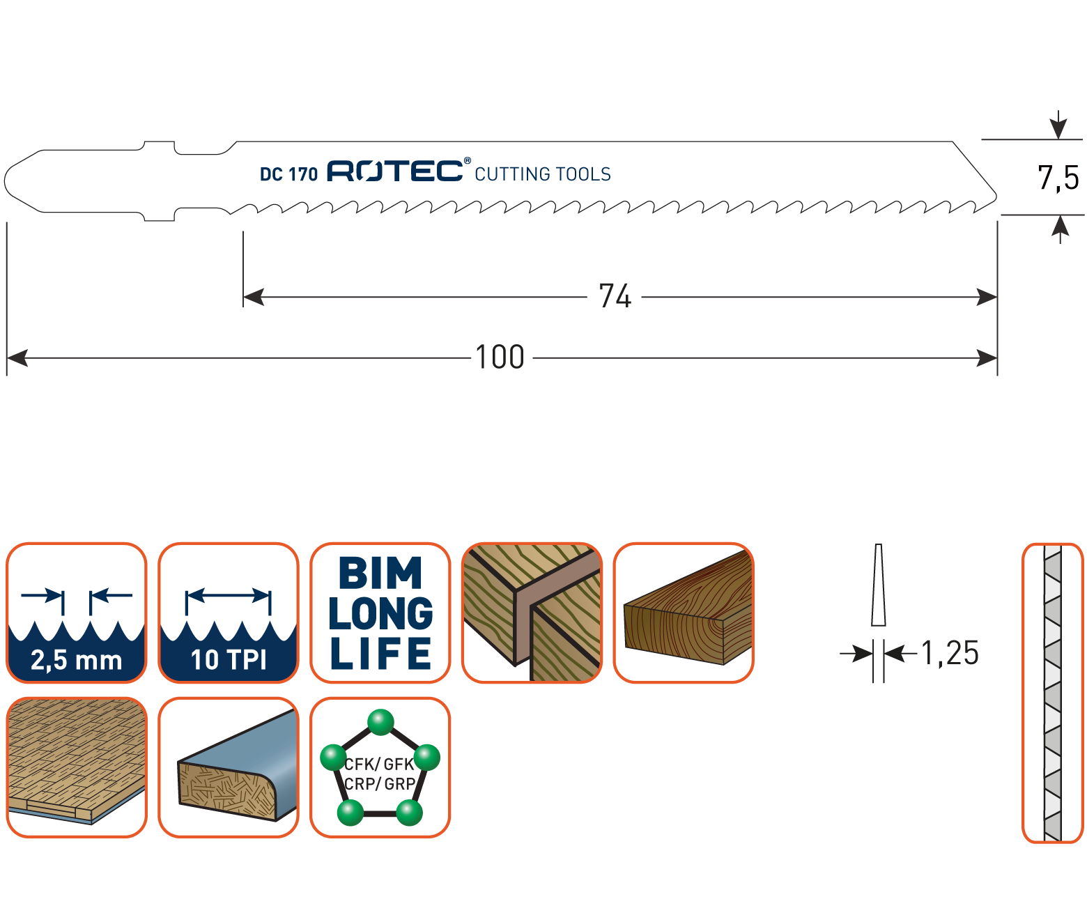 Decoupeerzaagblad DC170 / T101BF set 5 stuks