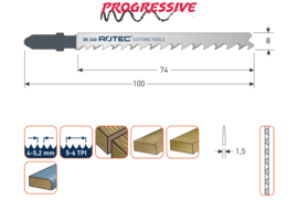 Decoupeerzaagblad DC240 / T101D set 5 stuks