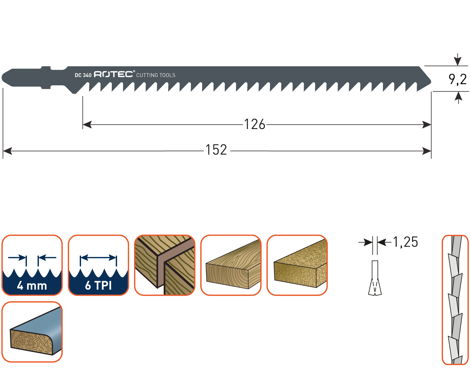 Decoupeerzaagblad DC340 / T344D set 5 stuks