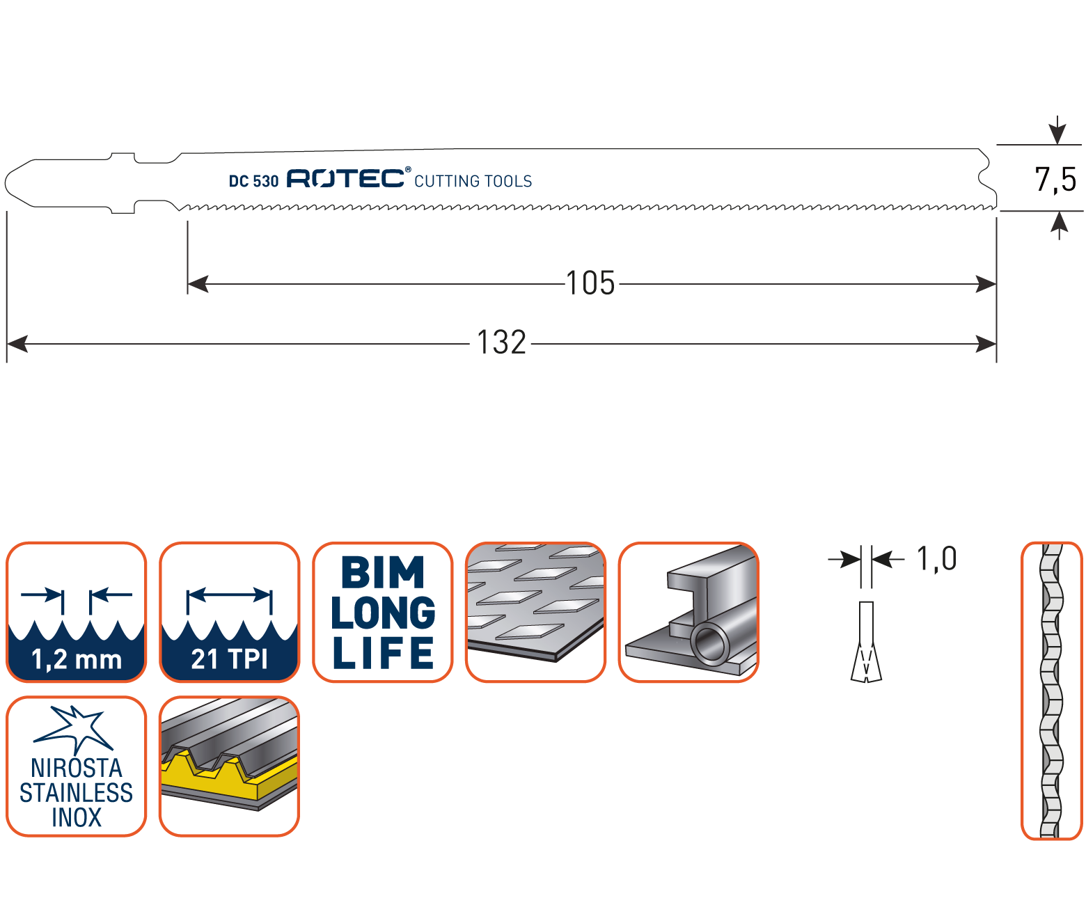 DecoupeerzaagbladDC530 / T321AF set 5 stuks