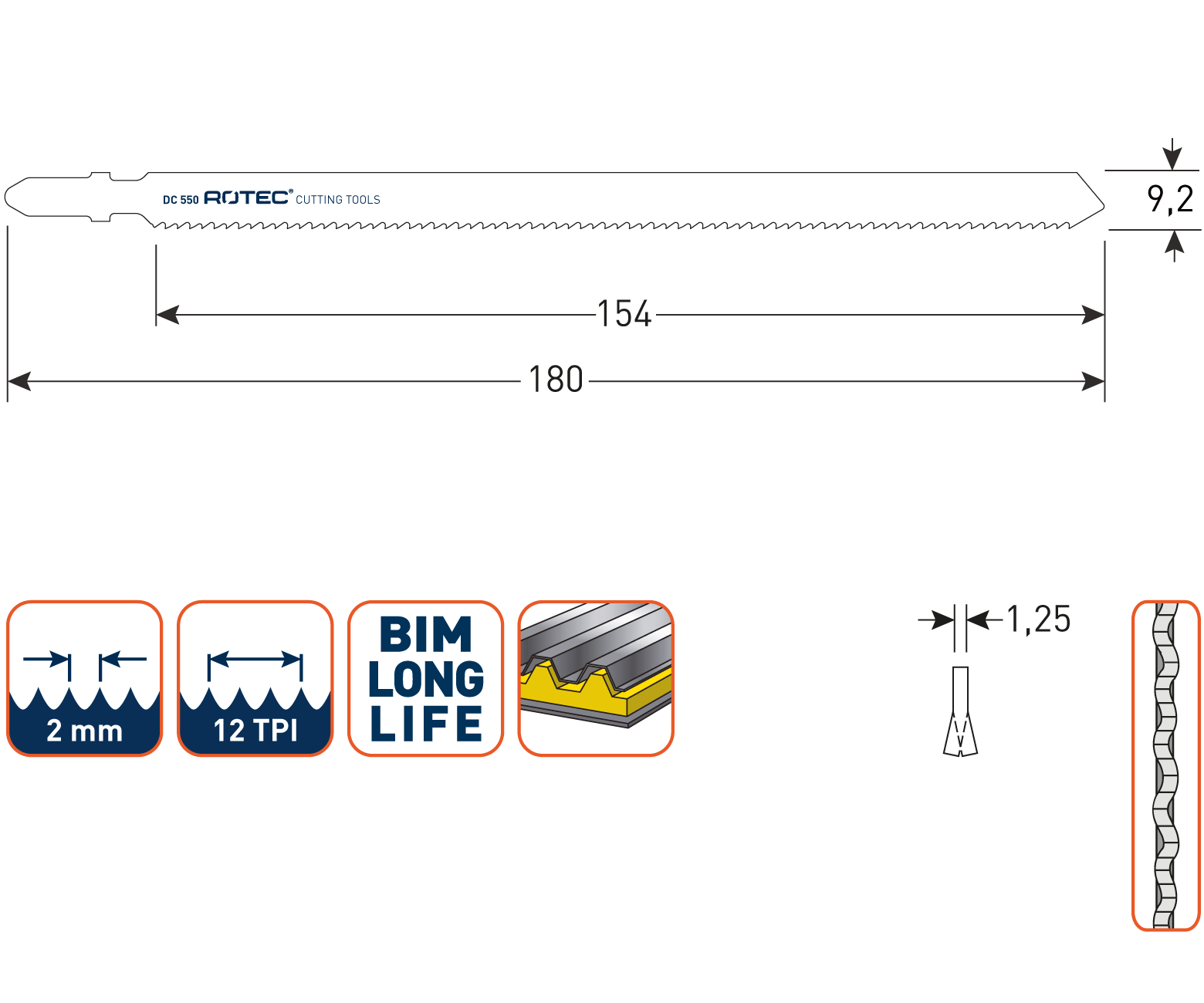 Decoupeerzaagblad DC550 / T718BF set 5 stuks