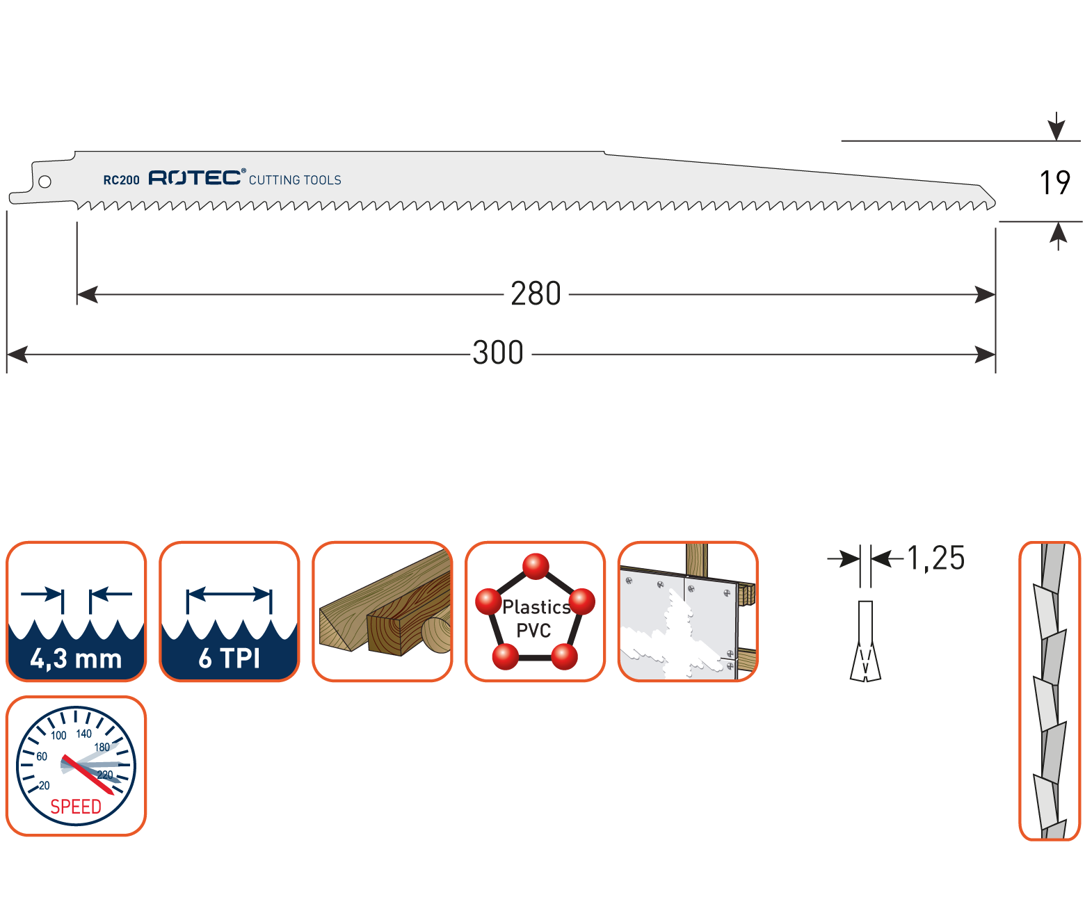 ReciprozaagbladRC200 / S1344D  set 5 stuks