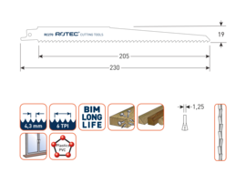 Reciprozaagblad RC270 / S1111DF  set 5 stuks