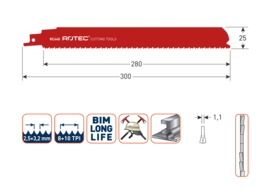 Reciprozaagblad RC440 / S1226CHF  set 5 stuks