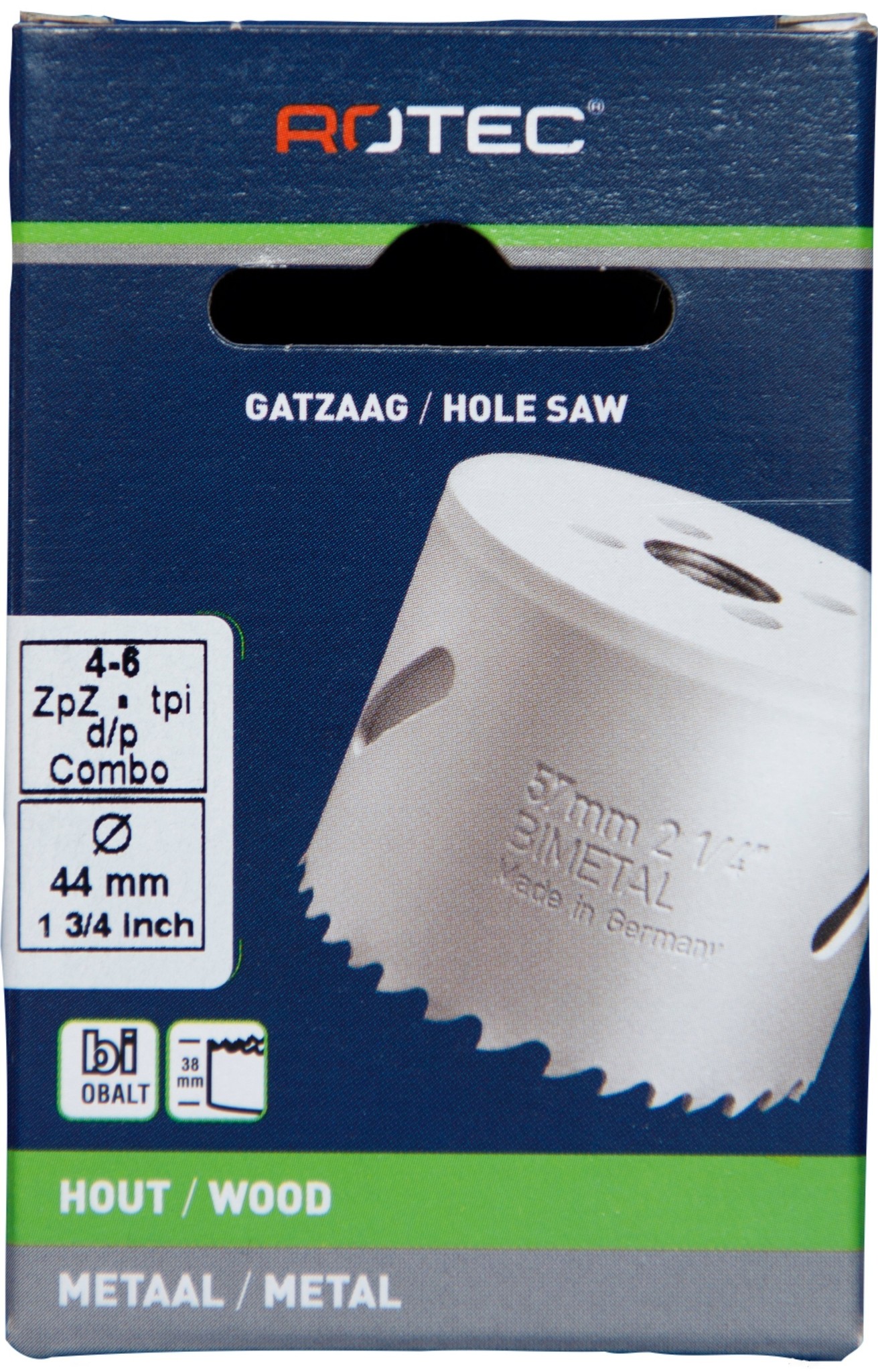 Gatzaag Bi-metaal CO8 Ø 44 mm