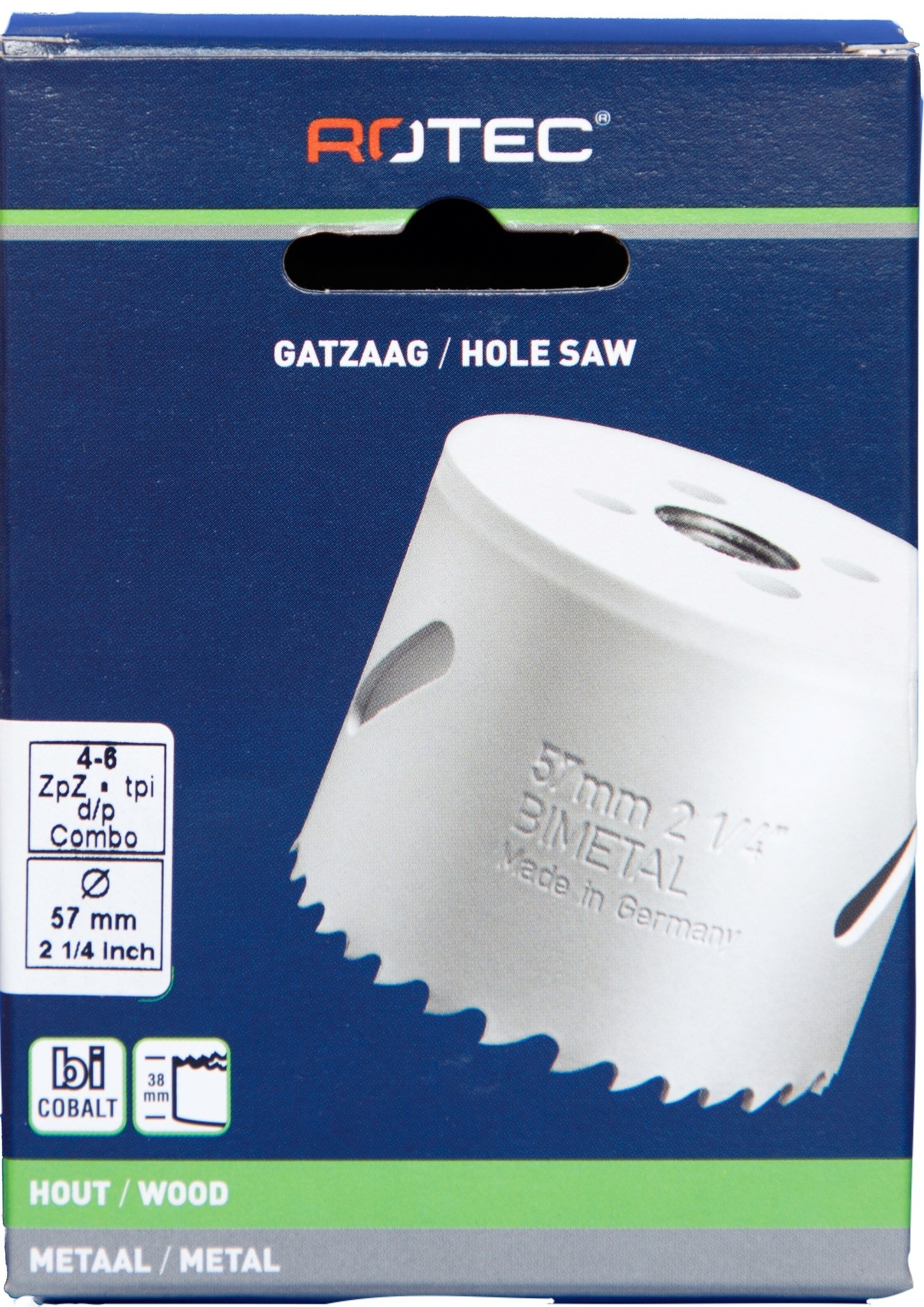 Gatzaag Bi-metaal CO8 Ø 57 mm