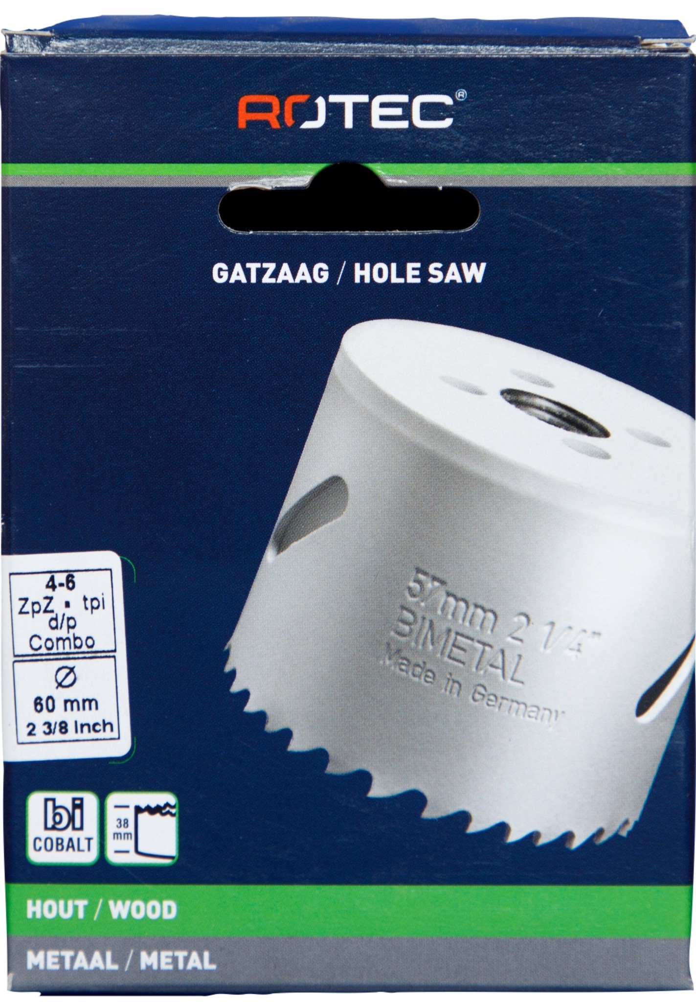 Gatzaag Bi-metaal CO8  Ø 60 mm