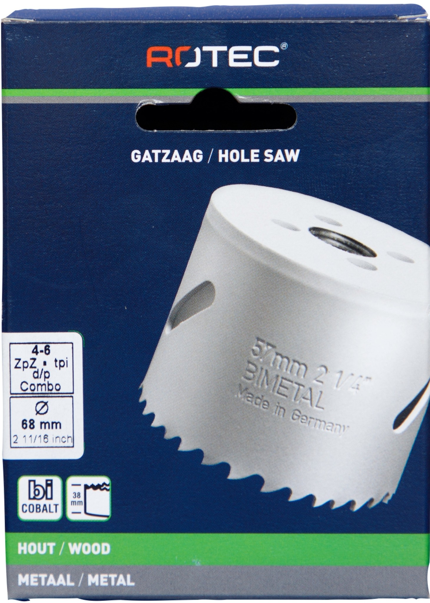 Gatzaag Bi-metaal CO8  Ø 68 mm