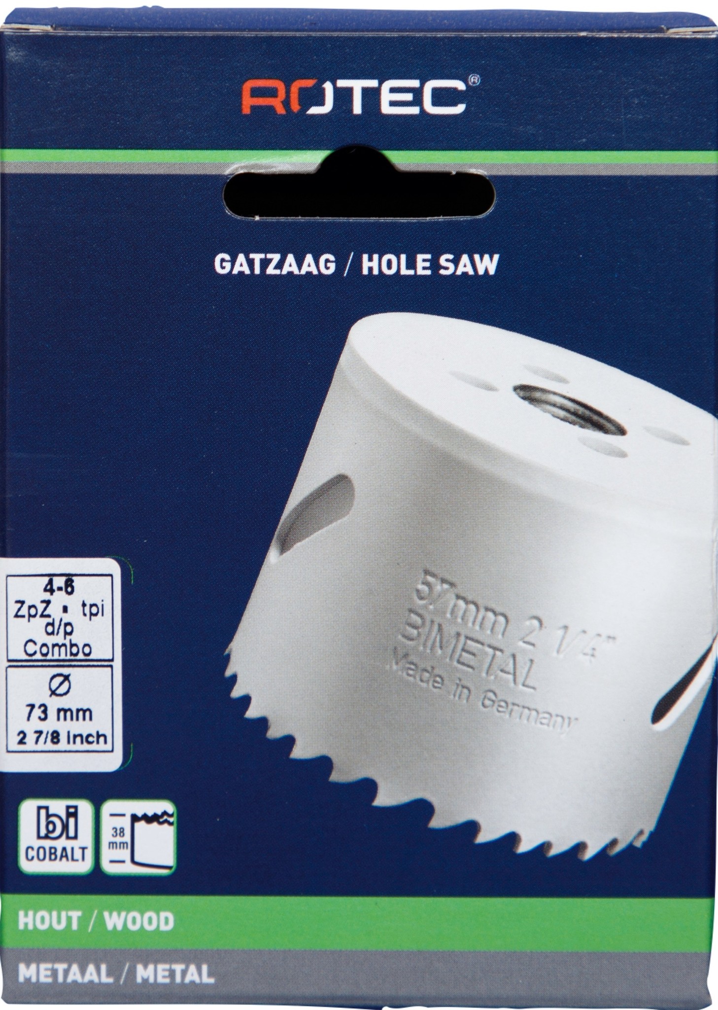 Gatzaag Bi-metaal CO8  Ø 73 mm