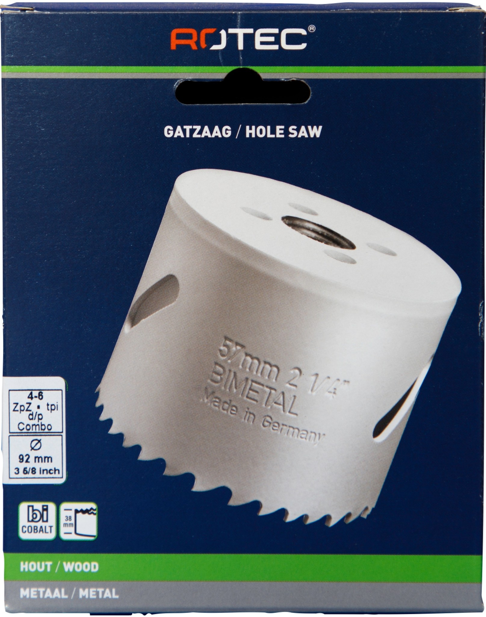 Gatzaag Bi-metaal CO8  Ø 92 mm