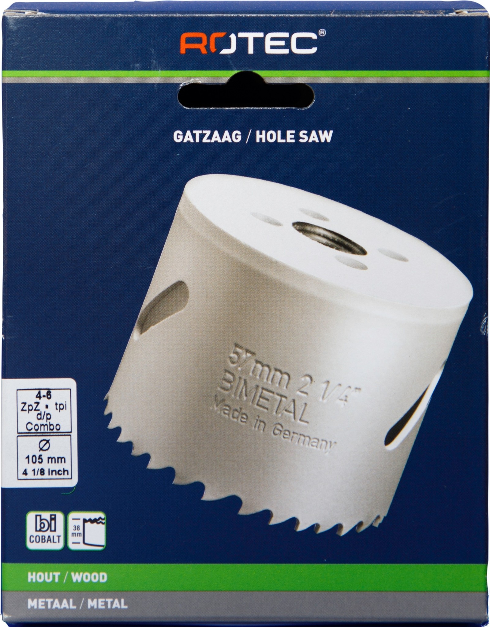 Gatzaag Bi-metaal CO8  Ø 105 mm
