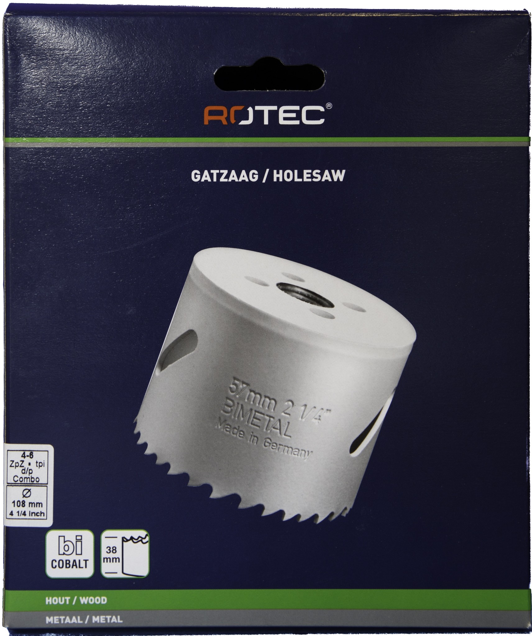 Gatzaag Bi-metaal CO8 Ø 108 mm