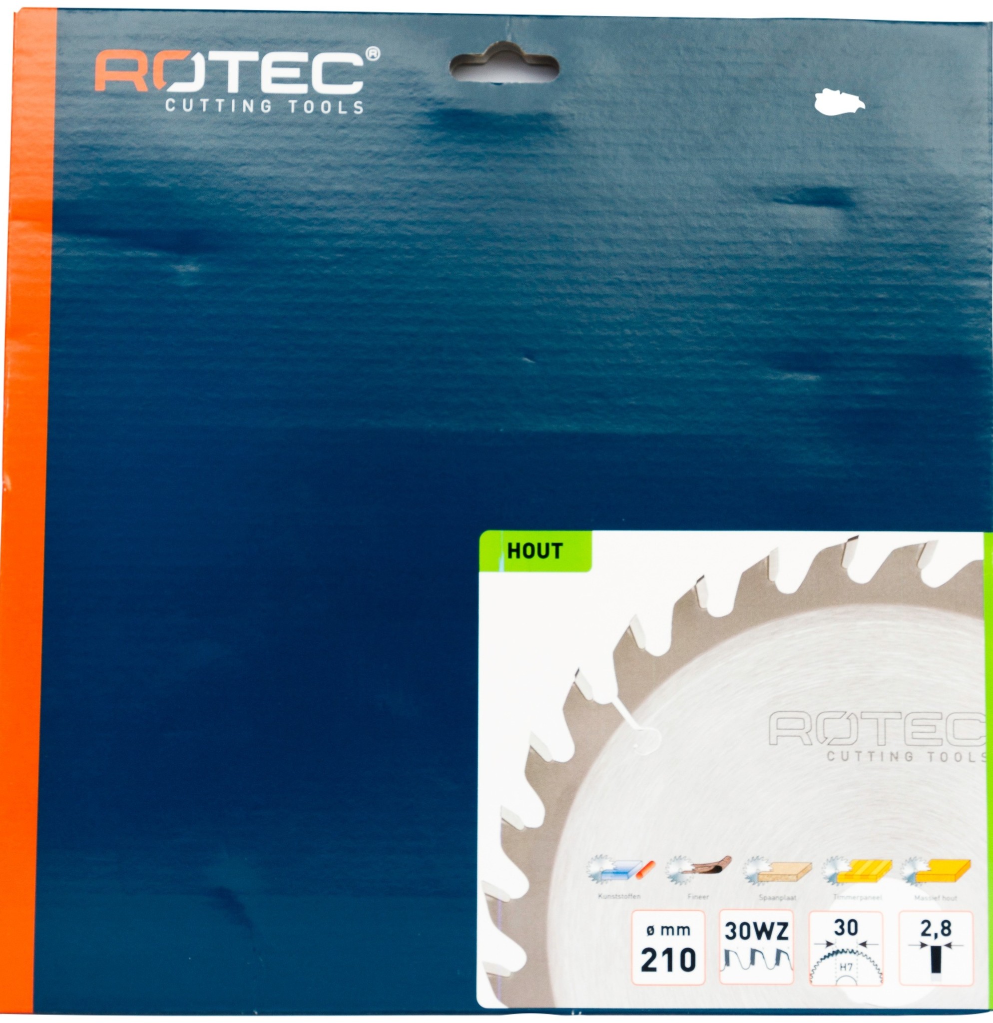 Rotec HM Zaagblad voor handmachine Ø210x30 Z30 WZ