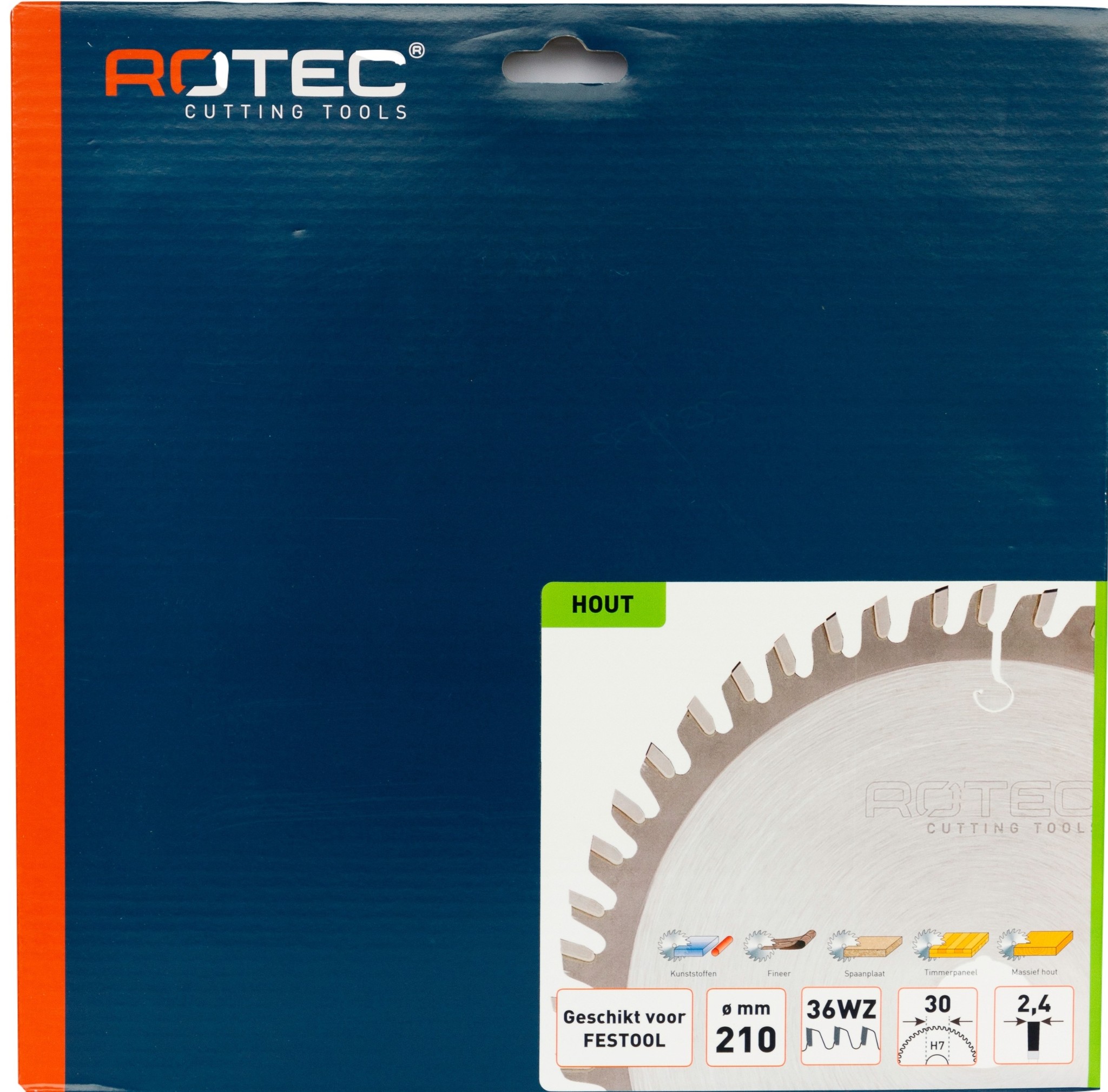 Rotec HM Zaagblad voor handmachine Ø210x30 Z36 WZ