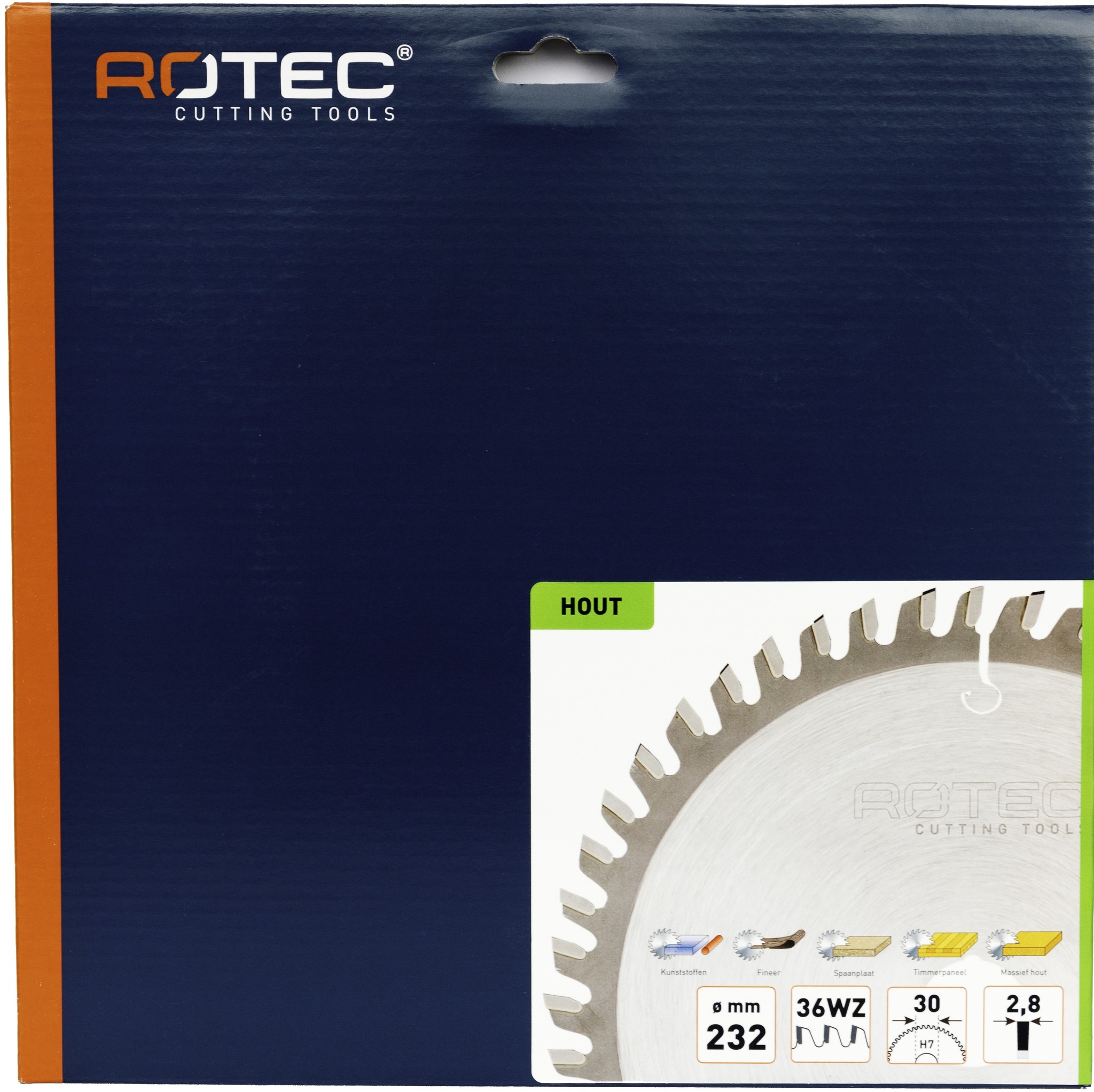 Rotec HM Zaagblad voor handmachine Ø232x30 Z36 WZ