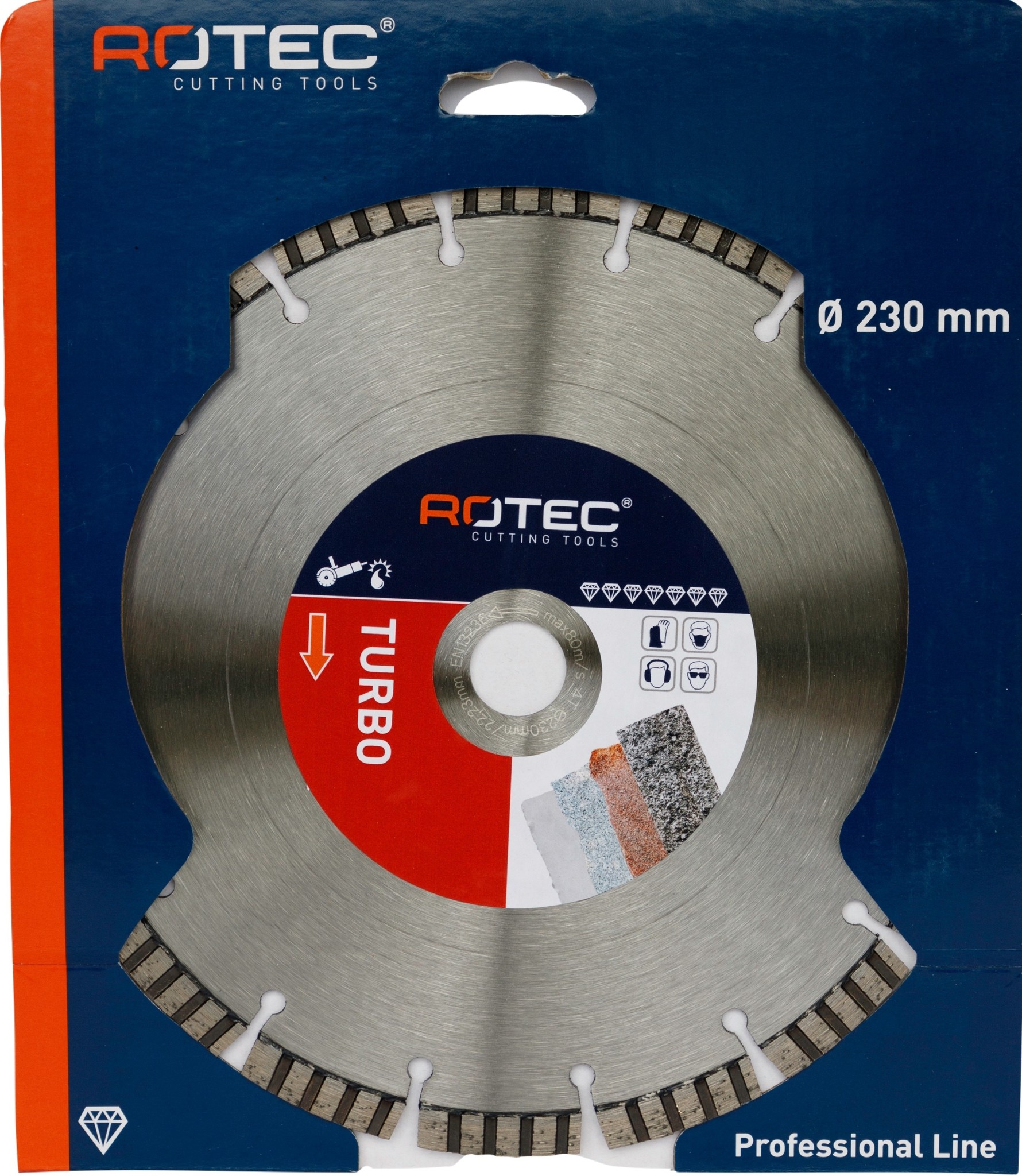 Rotec Diamant zaagblad TURBO  Ø230xø22,2