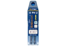 Rotec IMPACT Bit PH2 (Philips) L 50 mm E6.3  2 stuks