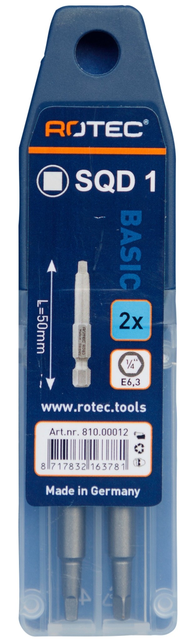 PRO Krachtbit SQD-1 50 mm (vierkant robertson) 2 stuks