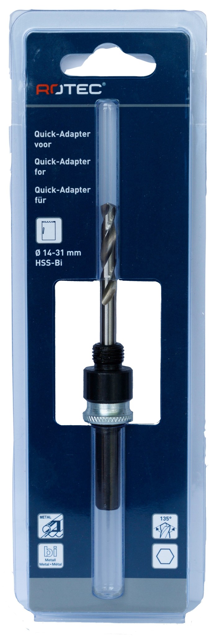 Rotec Quick-Lock adapter 6-knt.9 voor gatzagen ø14-30