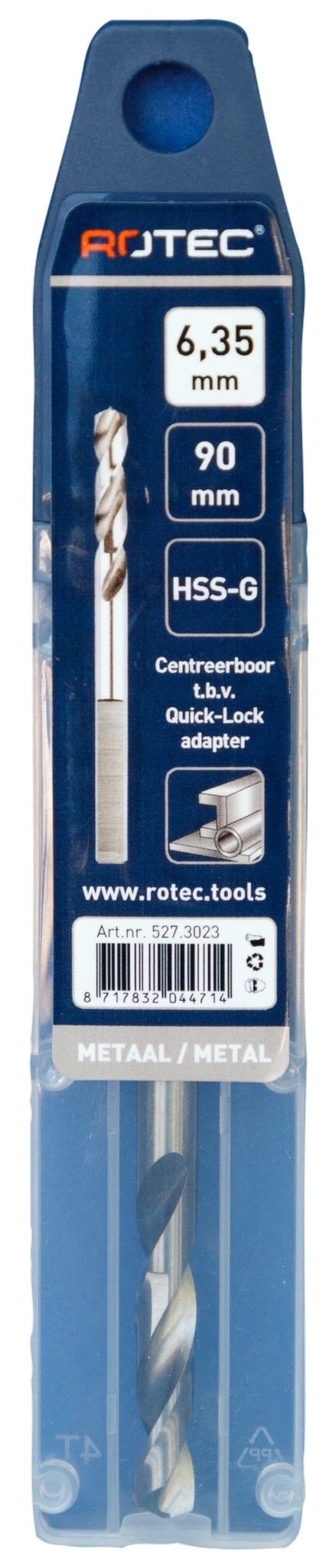 Rotec HSS Centreerboor voor Quick-lock adapter