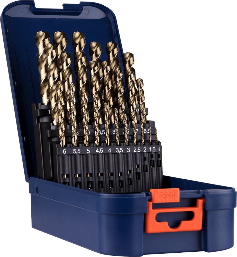 HSS-Co Spiraalborenset Silverline Type 111 25-delig, ø1-13 mm